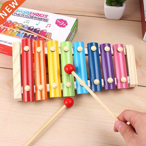 ay Montessori Toys Wooden 8 Key Xylophone with Mallets