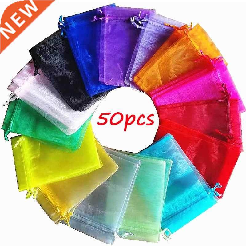 Wholesale 50pcs/lot Adjustable Organza Bag Jewelry Packaging