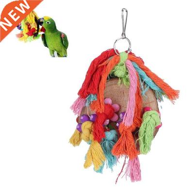 Pet Bird Hanging Cave Cage Birds Chewing Biting Toy with Col
