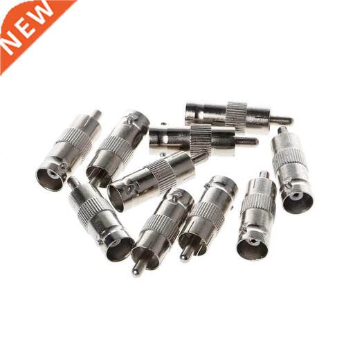 10 Pcs BNC Female Jack to RCA Male Plug Coax Cable Adapters