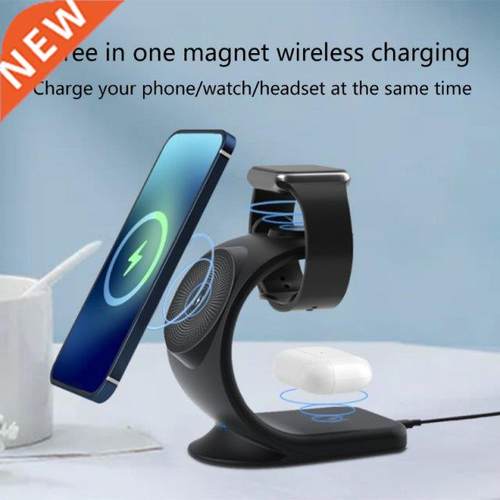 3in1 Magnetic Charging Stand Wireless Charger for Cellphone