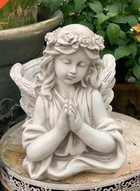 Resin Angel Girl Flower Pot Succulent Holder Figurines