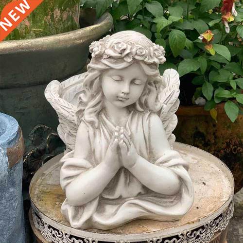 Resin Angel Girl Flower Pot Succulent Holder Figurines
