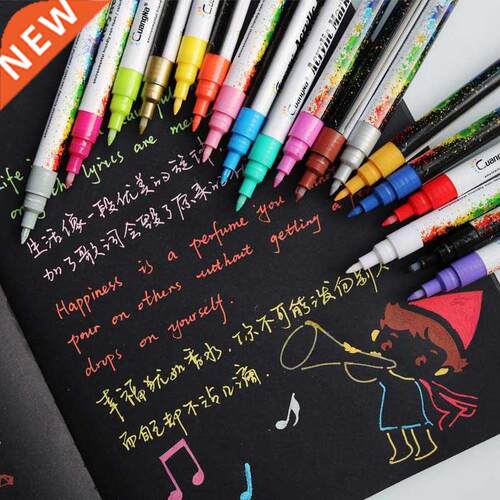 12/18/24/6Colors 0.7mm Acrylic Paint Marker pen Art Marker