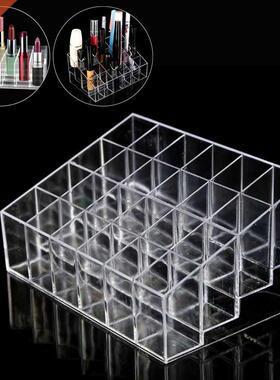Clear 24 Grid Lipstick Stand Case Makeup Organizer Storage B