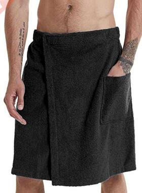 Men's soft bathrobes, comfortable home clothes, solid color