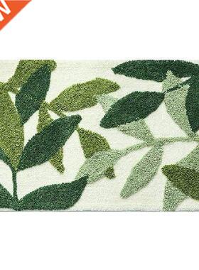 New Non-Slip Bath Mat Green Leaf Bathroom Floor Mat Super