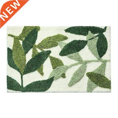 New Non-Slip Bath Mat Green Leaf Bathroom Floor Mat Super