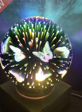 d Led Night Light Usb Transparent Glass Ball Night Light