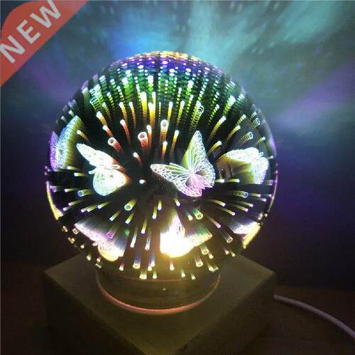 d Led Night Light Usb Transparent Glass Ball Night Light
