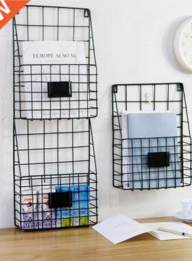 Wall-mounted Grid Hanging Rack Newspaper Magazine File Iron
