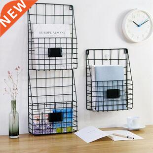 Wall-mounted Grid Hanging Rack Newspaper Magazine File Iron