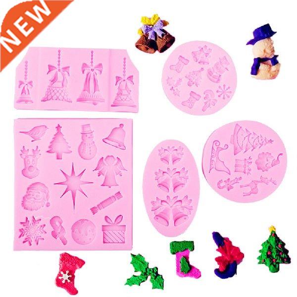 1pc Bells Resin Molds Silicone Fondant Molds Christmas