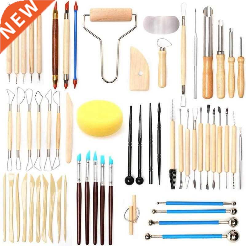 61PCS Ceramic Clay Tools Set Crafts Polymer DIY Art Modeling