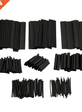 127pcs Heat Shrink Tubing 2:1 Black Tube Car Cable Sleeving