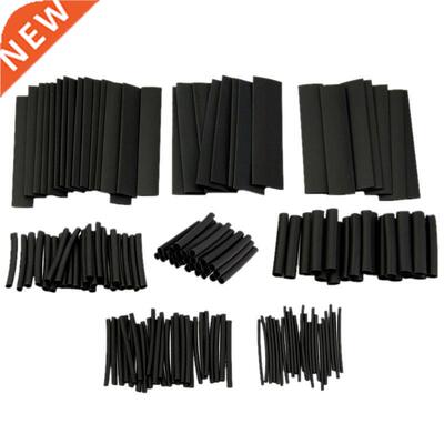 127pcs Heat Shrink Tubing 2:1 Black Tube Car Cable Sleeving