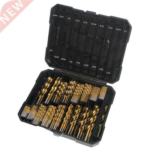 20Pcs Titanium Metal Drill Bits for Steel, Wood, Plastic, C