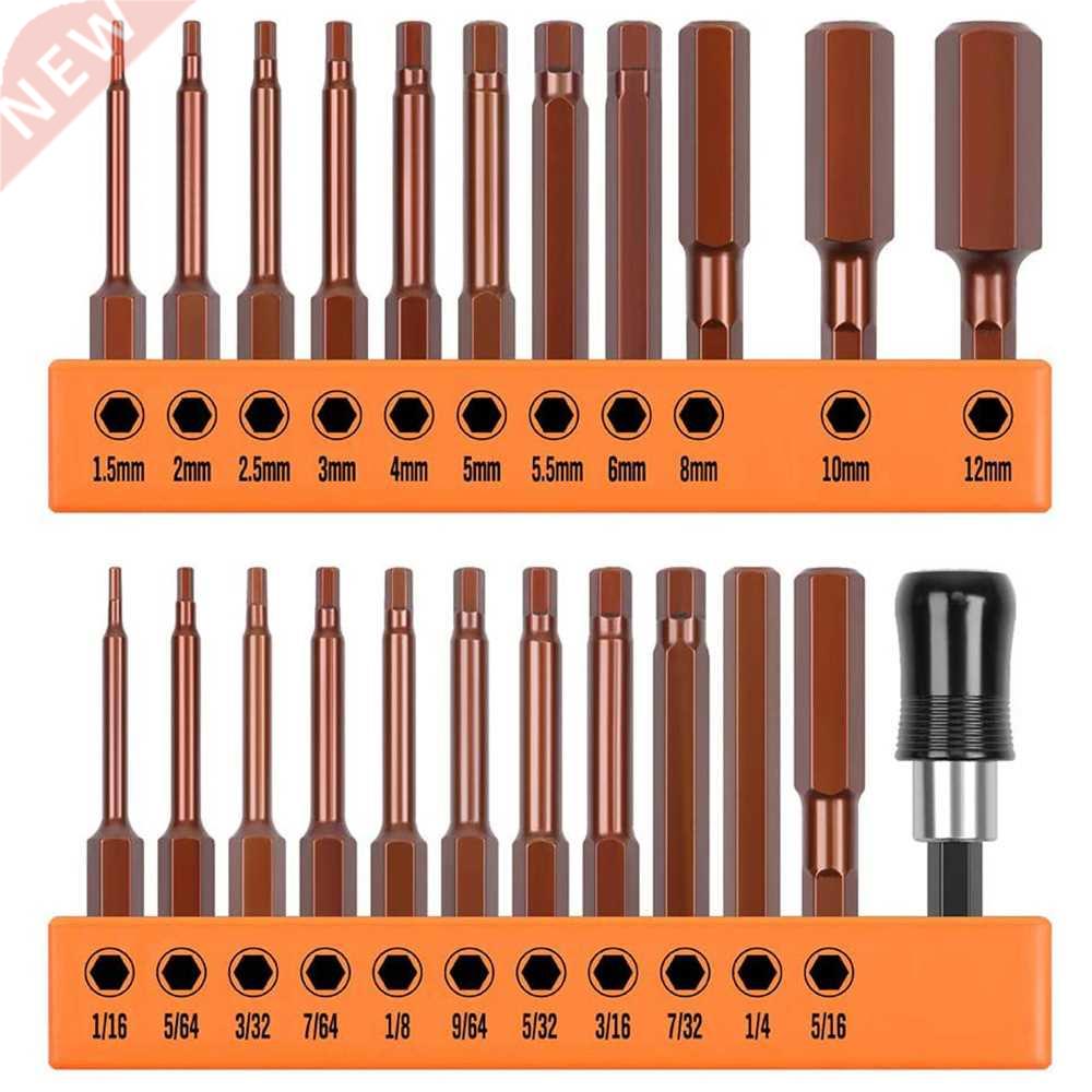 23Pcs Wrench Drill Bit Hex Head Allen Wrench Drill Bit Set M