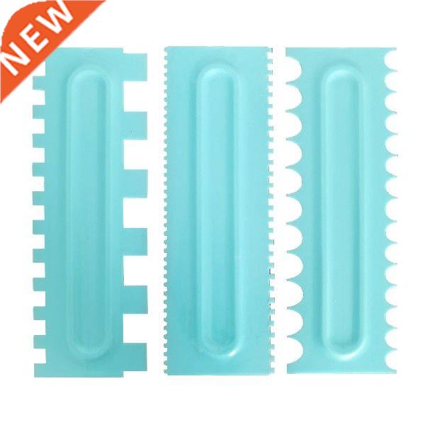 3pcs Decorating Comb Cake Scraper Double Sided Icing