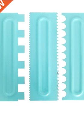 3pcs Decorating Comb Cake Scraper Double Sided Icing