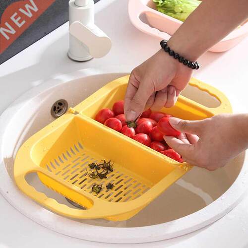 Foldable Drain Basket Household Multi-Function Vegetable