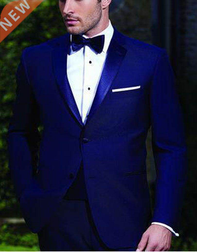 2022 High Quality Two Buttons Royal Blue Groom Tuxedos Forma
