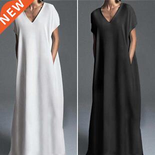 Women Summer Maxi Dress ZANZEA Elegant Beach Sundress Casual