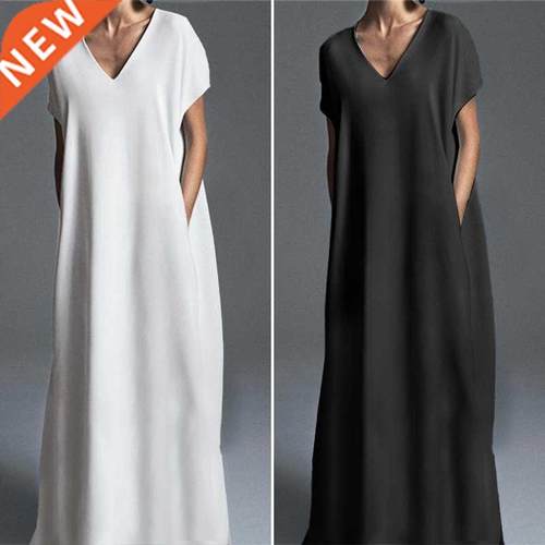 Women Summer Maxi Dress ZANZEA Elegant Beach Sundress Casual