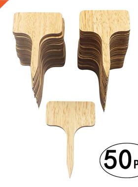 50pcs Wooden T-Shape Plant Laels Garden Seedlings Sign Tags