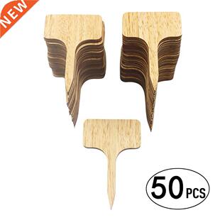 50pcs Wooden T-Shape Plant Laels Garden Seedlings Sign Tags