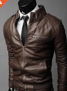 MRMT 2022 Brand New Men's Motorcycle Leather Jacket Slim Me