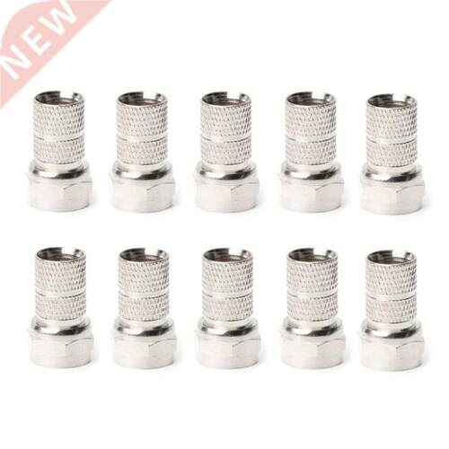 10Pcs F type Satellite Plug 适用于 Coaxial Cable RG6 Satelli