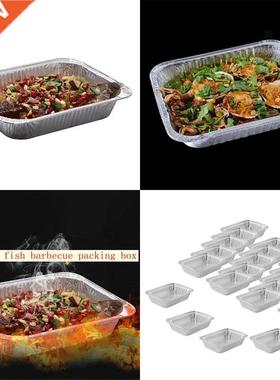 10pcs Disposable Aluminum Foil Baking BBQ Drip Pan Non-stick