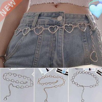 105cm Waistband Pants Classic Waist Chain Love Heart Hollow