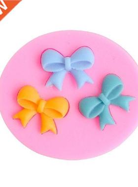 3-Hole Mini Bow Tie Silicone Mold For Chocolate Fondant