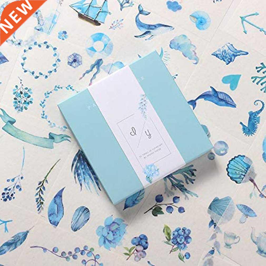 50 sheets Aqua blue ins Decorative Stickers Scrapbooking Sti