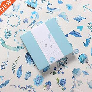 50 sheets Aqua blue ins Decorative Stickers Scrapbooking Sti
