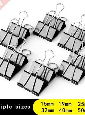 10PCS Metal Paper Clip 19 25 2 41 51mm Foldback Metal Binde