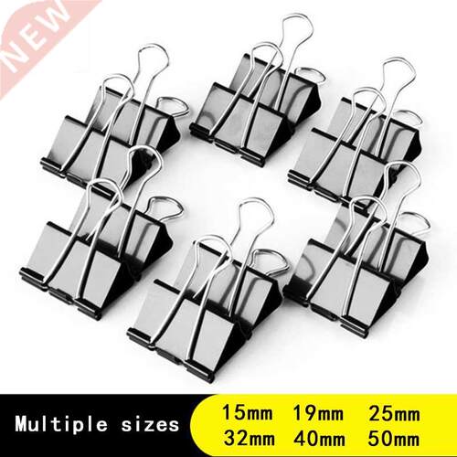 10PCS Metal Paper Clip 19 25 2 41 51mm Foldback Metal Binde