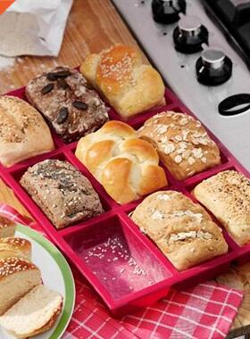 Silicone 9 Holes Bread Baking Pan Mould Tray Chocolate Cake