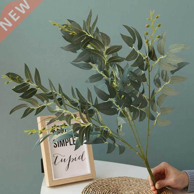 Artificial willow bouquet fake leaves for Home Christmas