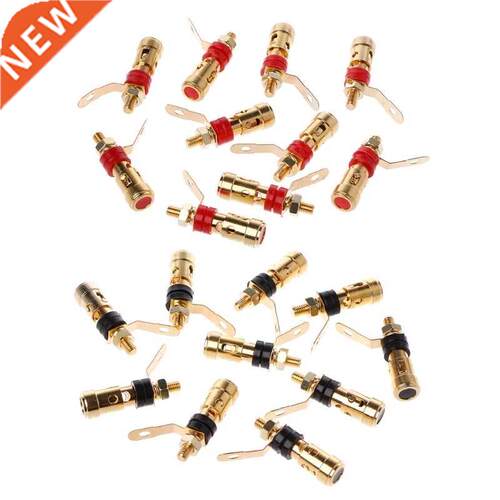 10PCS Brass Speaker Binding Post Spring Loaded Press Subwoof