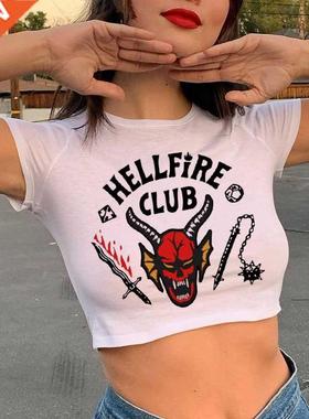 Hellfire Club Stranger Things Season 4 T Shirt Women Upside