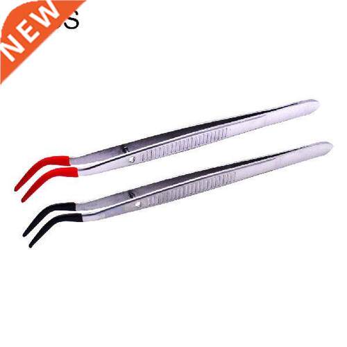 2pcs Lab Stainless Steel Tweezer Hobby Home Tool Jewelry