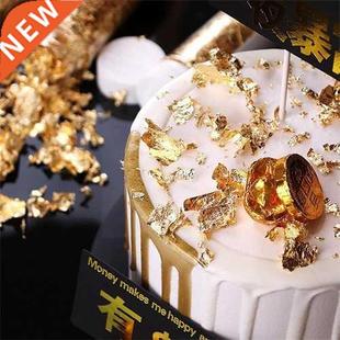 2g/bottle Unedible Gold Sliver Foil Leaf Flakes Art