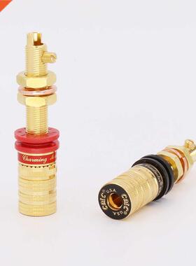 4Pcs CMC-838-L 24K gold plated long Binding posts speaker te
