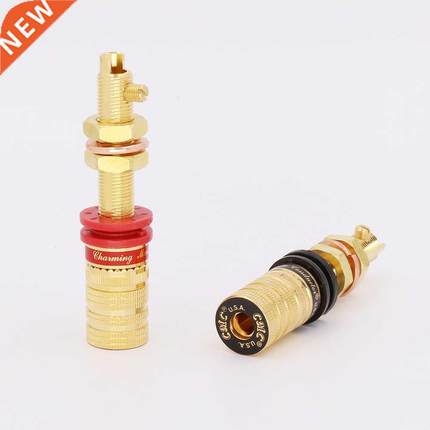 4Pcs CMC-838-L 24K gold plated long Binding posts speaker te