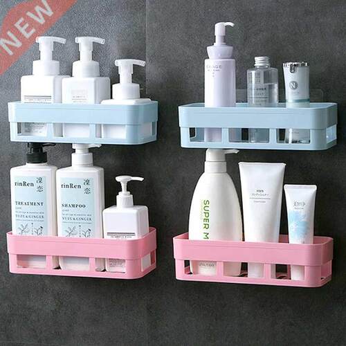 Bathroom Shelf Bathroom Adhesive Storage Rack Kitchen Home D
