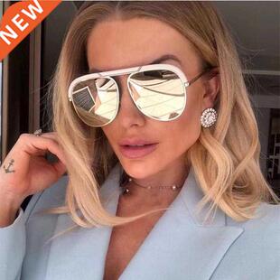 Pilot Designer Oversized Sunglasses Luxury Brand Shades For