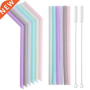 Reusable Silicone Drinking Straws Foldable Flexible Bent